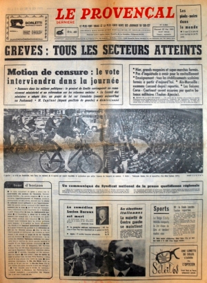 Le Provencal du 22 mai 1968