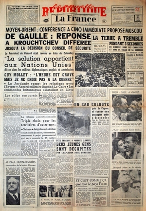 La nouvelle république de Bordeaux du 21 juillet 1958