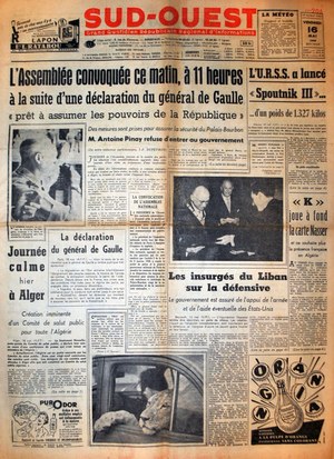 Sud-Ouest du 16 mai 1958