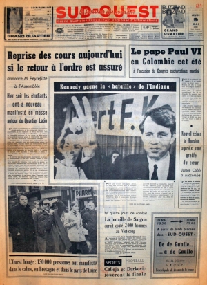 Sud-Ouest du9 mai 1968