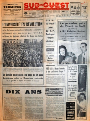 Sud-Ouest du 15 mai 1968