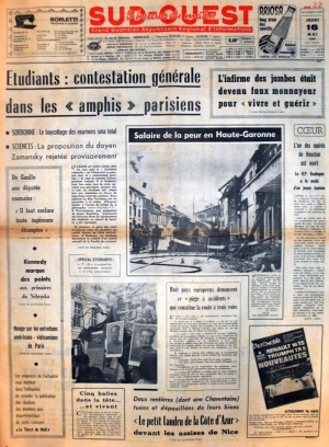 Sud-Ouest du 16 mai 1968