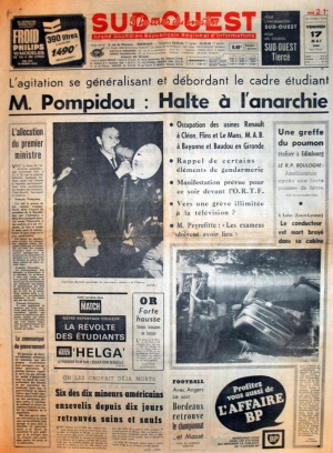 Sud-Ouest du 17 mai 1968