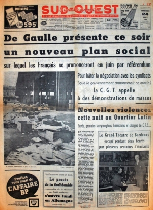 Sud-Ouest du 24 mai 1968