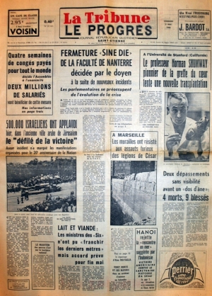 La tribune - Le progrès du 3 mai 1968