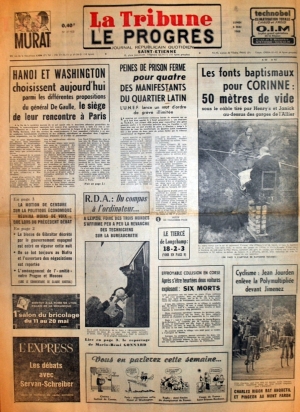 La Tribune - Le Progrès du 6 mai 1968