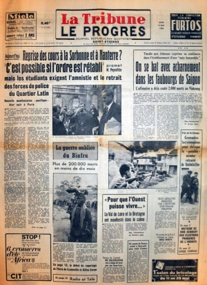 La Tribune - Le Progrès du9 mai 1968