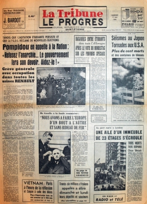 La Tribune - Le Progrès du 17 mai 1968