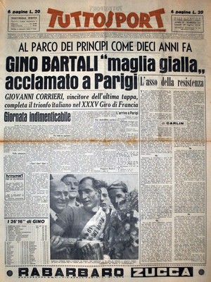 Tuttosport du 26 juillet 1948