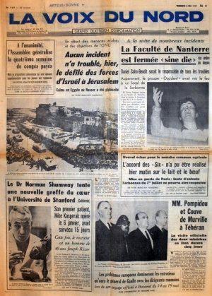La Voix du Nord du 3 mai 1968