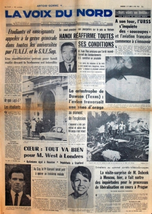 La voix du Nord du 5 mai 1968