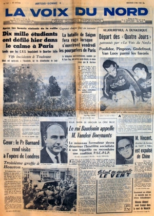 La voix du Nord du 8 mai 1968