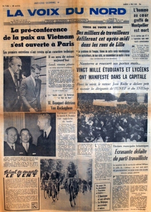 La voix du Nord du 11 mai 1968