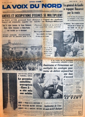La voix du Nord du 18 mai 1968